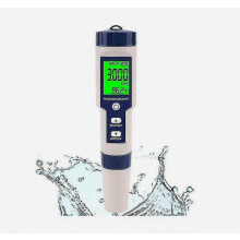 Digitale zoutmeter voor zwembaden (2025) 5-in-1, zeer nauwkeurige zoutgehaltemeter, IP67 waterdicht, geschikt voor zoutwaterzwembaden.