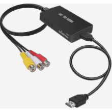 Nieuwe RCA naar HDMI-converter, composiet naar HDMI-adapter met ondersteuning voor 1080p PAL/NTSC.