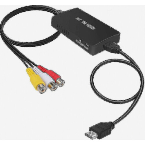 Νέος μετατροπέας RCA σε HDMI, προσαρμογέας Composite σε HDMI που υποστηρίζει 1080p Pal/ntsc