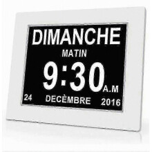 One Piece 7 inch digitale kalenderklok met datum en tijd, Alzheimer-klok voor ouders, medicatieherinnering voor grootouders en kinderen