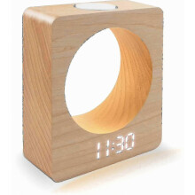 Bestseller Sonnenaufgangswecker, digitales Holzdesign mit Weißrauschgenerator und Wecklicht für Kinder und Jugendliche