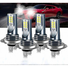 Kit di 4 lampadine LED H7 per fari, 220W, 60000LM, 6000K, luce bianca anabbagliante e abbagliante, per auto e camion.