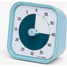 Time Timer Home 60-minuten visuele timer - Studiehulpmiddel voor kinderen, geschikt voor thuisonderwijs/kantoor, met stille werking en