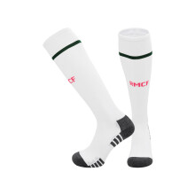 (M(UK 8-2.5), Real Madrid White) 2027 Kids Football Grip Socks High Knee Football Training Socks - Quick Dry Breathable Cushioned Socks