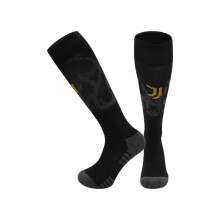 (M(UK 8-2.5), Juventus Grey) 2027 Kids Football Grip Socks High Knee Football Training Socks - Quick Dry Breathable Cushioned Socks