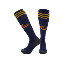 (M(UK 8-2.5), Arsenal Blue) 2027 Kids Football Grip Socks High Knee Football Training Socks - Quick Dry Breathable Cushioned Socks