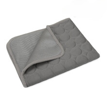 Tapis rafraîchissant pour chien et chat en soie glacée, Gris foncé, 40x30 cm