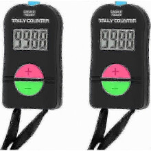 Lot de 2 petits compteurs numériques, compteurs électroniques manuels d'addition/soustraction, compteurs de golf manuels