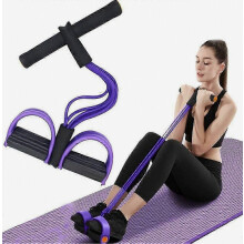 Fascia elastica di resistenza per yoga a 6 tubi - Corda di tensione in lattice naturale per allenamento fitness e stretching YZglu