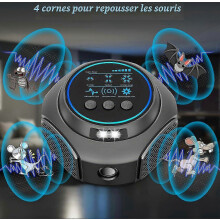 Répulsif à ultrasons professionnel pour souris et rats, longue portée, lumière LED intérieure 360_QuPcD