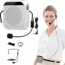 Spraakversterker met bedrade microfoonheadset, draagbare oplaadbare PA-systeemluidspreker, persoonlijke microfoon, spraakversterker, lu