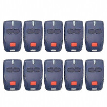 Lot de 10 télécommandes à code tournant 433 MHz à 2 boutons, pour ouvre-porte de garage ou de portail, compatibles avec BFT MITTO 2/4 e