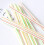 500pcs Plastic Drinking Straws 8 Inches Long Multi-colored Striped Bedable 5