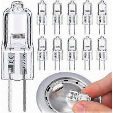 G4-Halogenlampen, 20 W, 10er-Pack, dimmbar, warmweiß (2800 K), 12 V, Bi-Pin T3 JC-Sockel, 300 lm, langlebig_FzCp2