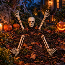 95cm Halloween BoneYard Bones Skeleton Decoration with Ground Stakes
