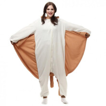 (Flying Rat, L) Flying Squirrel Cartoon Animal Onesie Pajamas Flannel Couples Loungewear Cute Series