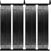 LIFERUN zonnepaneel voor zwembadverwarming, set van 2, 300 x 75 cm, zwart