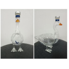 (Transparent) 2026 New 3D Sculpted Grey Goose Glass Whiskey Bottle Garnish bottle UK