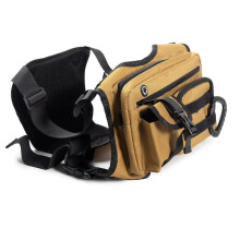 (Brown, Less than 20L) Tactical Chest Bag Men's Outdoor Tactical Vest Sports Cycling Multi-Functional Backpack