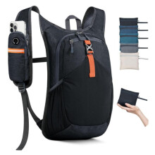 (Black, 20-35L) Lightweight Breathable Water-Repellent Hiking Backpack for Men Women Foldable Travel Daypack