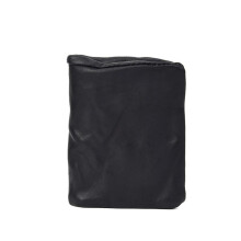 (black) Retro Full Grain Leather Wallet for Men Short Bifold Handmade Cowhide Card Holder Multi Card Slot ID Window
