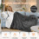 (Grey) 200x180cm Heated Blanket Electric Throw 1