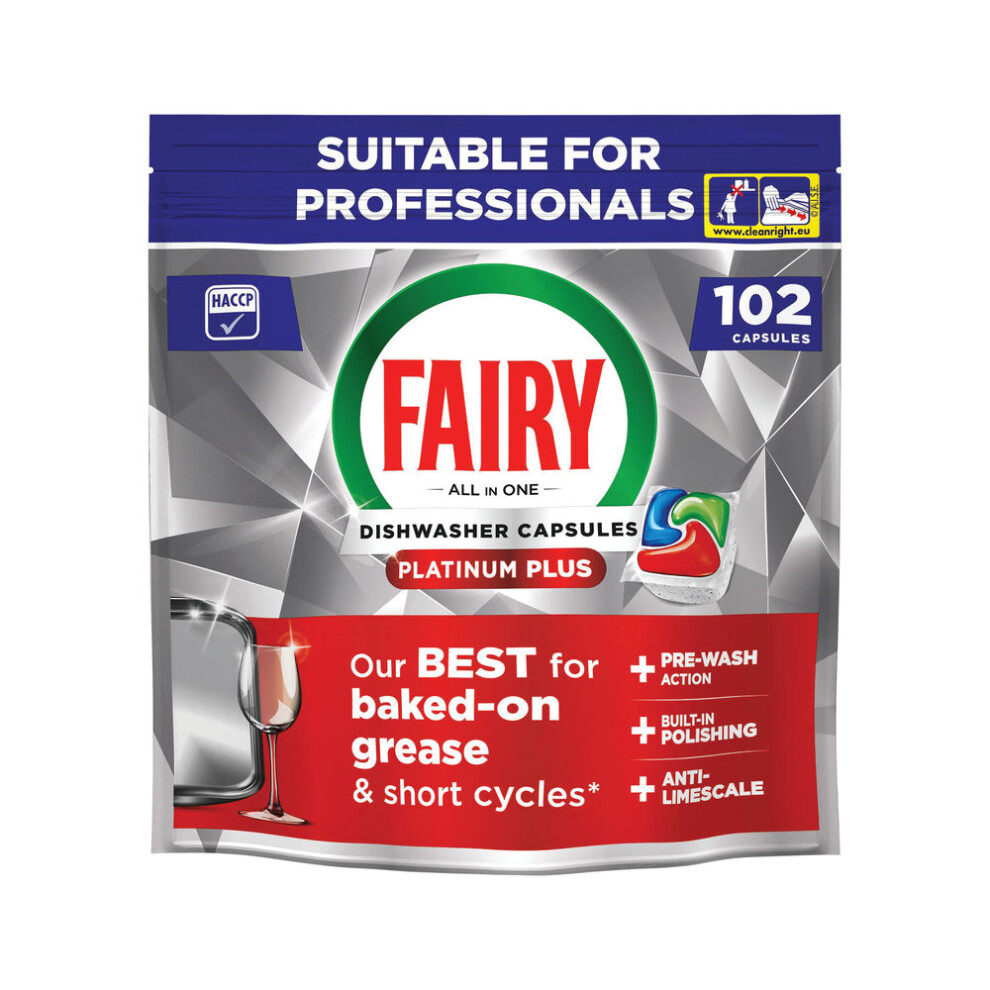 Fairy Professional Dishwasher Tablets Platinum Plus Original Pack Of 102 - Image 2