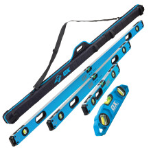 OX Pro 4pc Spirit Level Set 1800, 1200, 600mm, Magnetic Torpedo & Carry Bag
