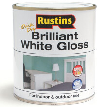 RUSTINS Brilliant White Gloss Paint 500ml