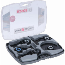 Bosch 5-piece Starlock Tungsten Carbide Plunge-Cutting Blade/Segment Saw Blade Set (for wood and metal, best of cutting, Accessories for Multitool)
