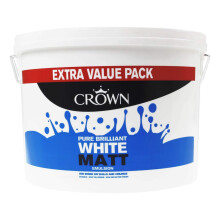 CROWN Matt Emulsion Paint 7.5L Pure Brilliant White
