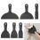 Tomoyuki 6 Pcs Plastic Putty Scrapers Set, Plastic Spatula Tools(Black) 1