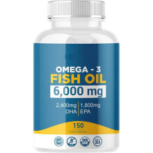(150 capsules) Fish Oil Softgel Capsules - Omega 3 EPA DHA Supplement for Heart Brain Joint Health - 1000mg, 60 Count