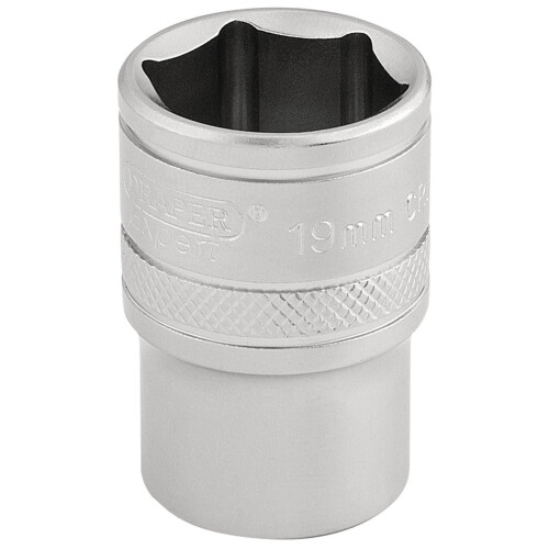 Draper Draper Expert 1/2" 19mm Square Drive Socket | 6 Point Hex Socket | Chrome Vanadium Steel Wrench Accessory | 16609