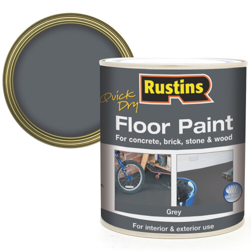 Rustins RUSTINS Quick Dry Floor Paint Grey 1ltr 1