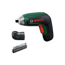Bosch IXO8 Cordless Screwdriver (Bit Set, Angle-Screw-Adapter, Carton Box), Green