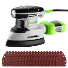 DESOON Detail Sander 180W Electric Mouse Sanders 13000 RPM with 20pcs Sandpaper, Dust Collector - Ideal for Sanding Polishing Removing Woodworking DIY