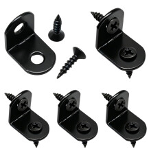 Metal Corner Brackets for Wood, 20Pcs Black L Bracket 20x20mm