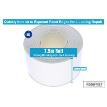 WoodPress 50mm White Matt Pre-Glued Melamine Edging Tape 7.5m