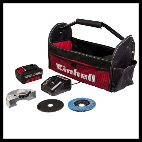 Einhell Einhell Cordless Angle Grinder With Battery, 115mm, 4 Inch Disc 2