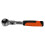 1/4inch Swivel Head Socket Ratchet for Workshop Maintenance 72 Tooth CRV 9