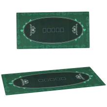 Professional Poker Mat, 12-Player Water-resistant Poker Table with Felt Surface, Carry Bag, Green
