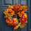 Homescapes Artificial Chrysanthemum & Pumpkin Wreath Autumnal 2