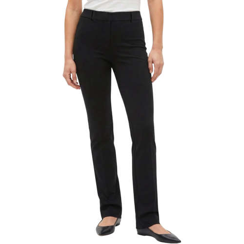 Damen Anzughose Elegant Passform Lang Slim Fit Schwarz L