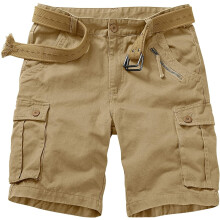 Women's Cotton Cargo Shorts Comfortable Practical Beige Size 46 EU