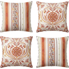 Dekorative Boho-Kissenbezüge 4 Stück Orange 40x40 cm — dekokissen orange, kissenbezug 40x40, zierkissen set