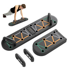 Foldable Push Push Up Board with Non-Slip Pads, for Chest, Arms, Shoulders, Black