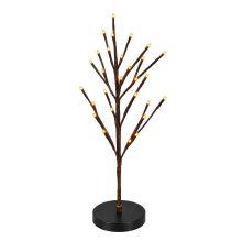 Snowy Brown Birch Twig Christmas Tree, 24 LEDs