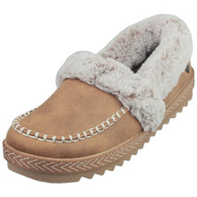 (38) Skechers BOBZ COZY KISS VEGAN Damen Hausschuhe in Kastanienbraun