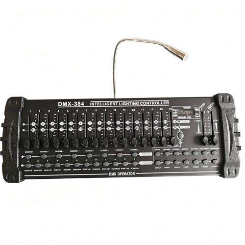 DJ DMX 384A controller, 384 kanalen, 16 schuifregelaars, disco lichtconsole 1